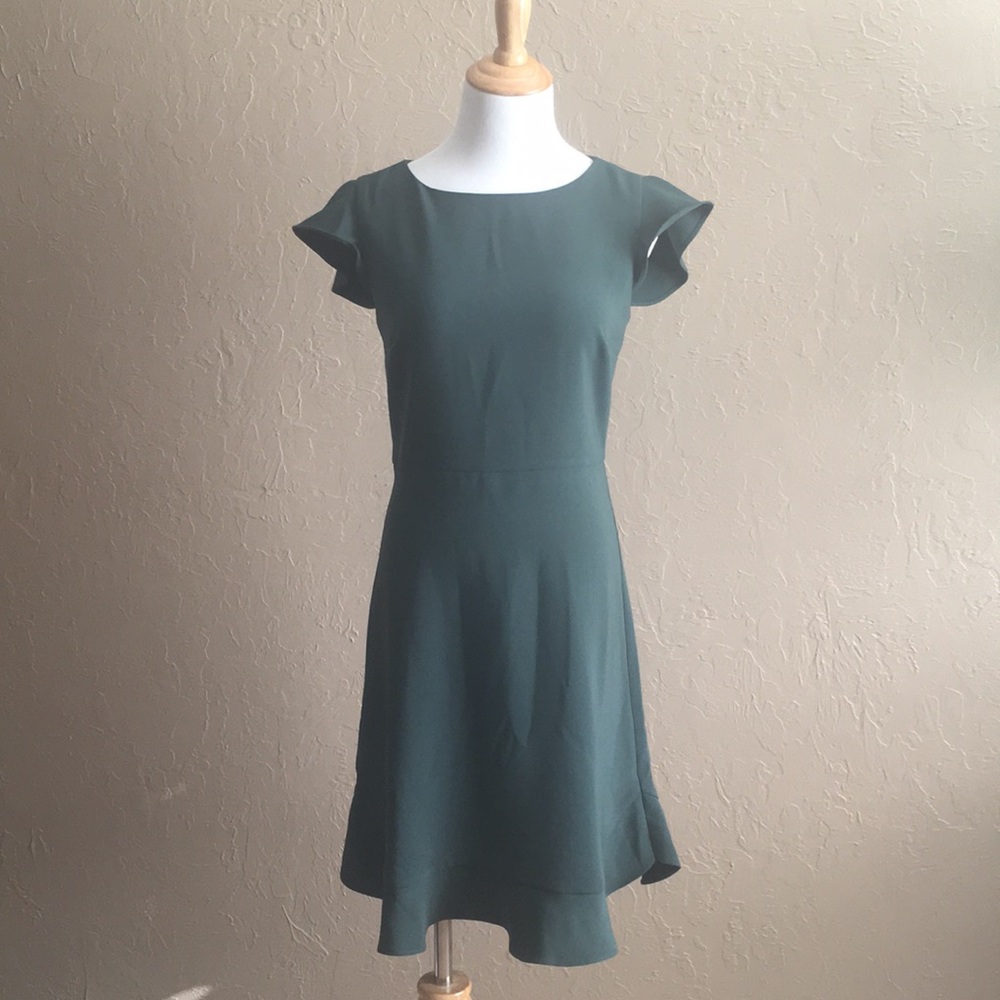 BNWT Bottle Green Loft Dress in Size 00